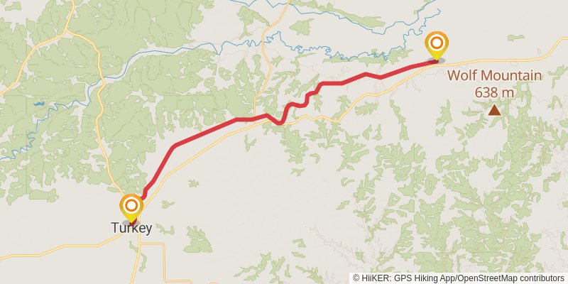 Caprock Canyons Trailway stage 2 Map