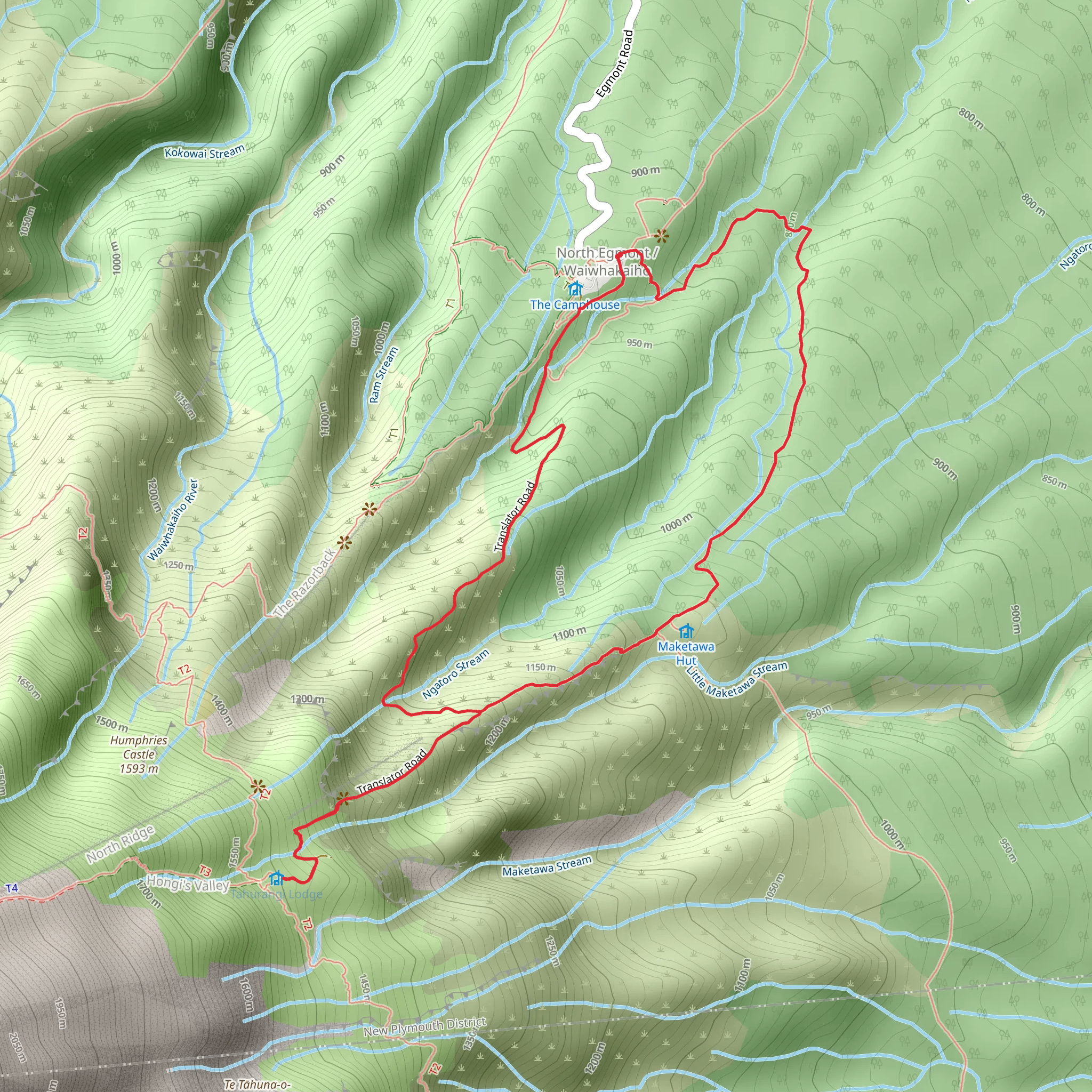 Maketawa Hut Circuit mobile static map