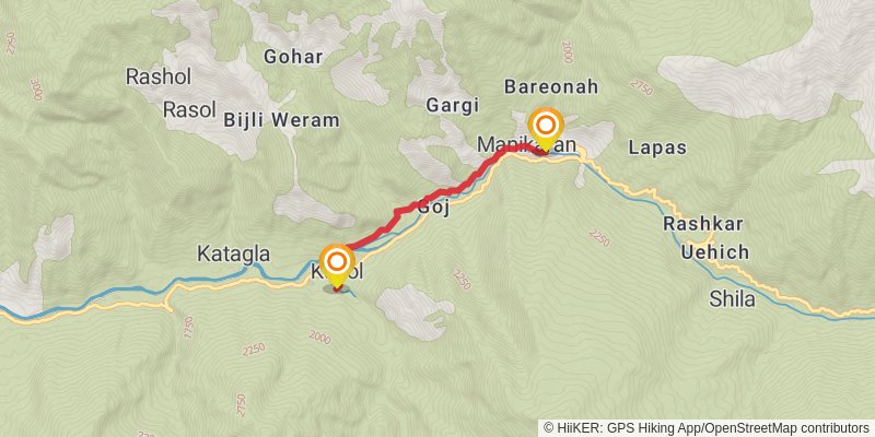 Sar Pass Trail stage 4 Map