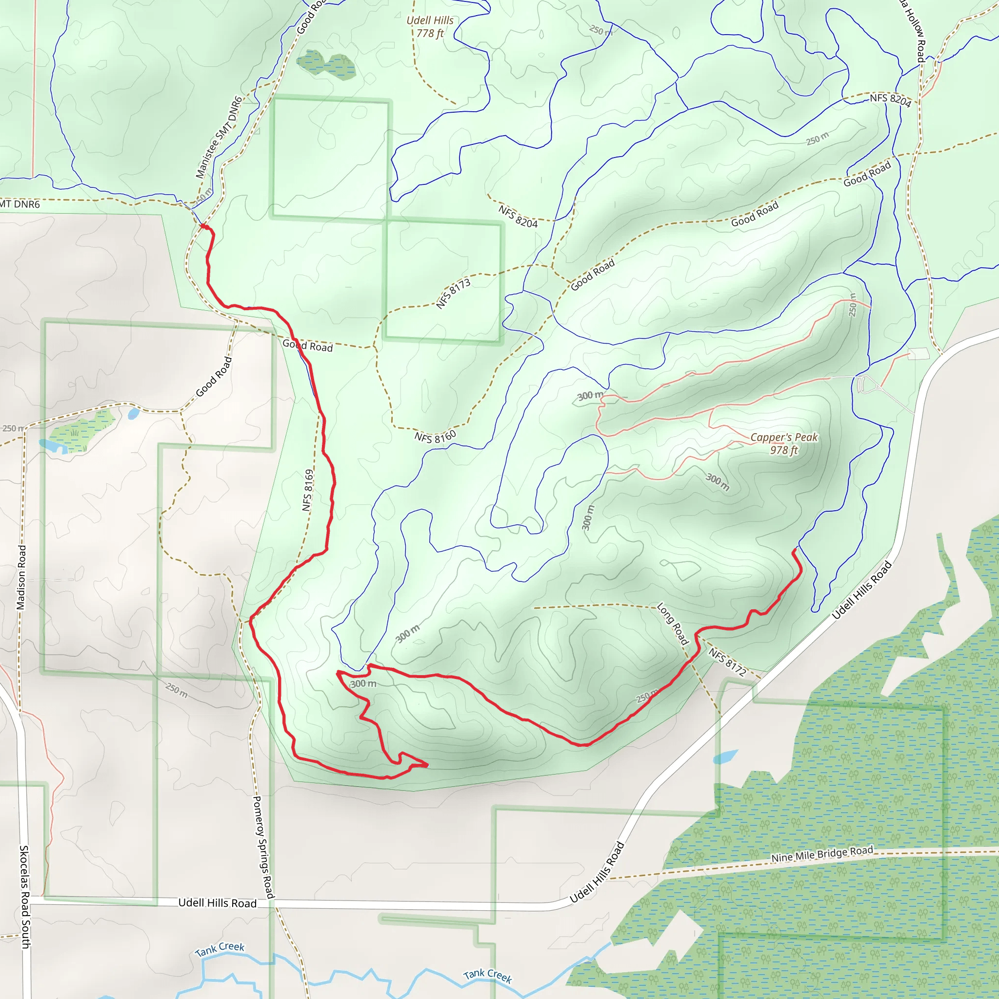 Big M - Bullwacker Trail mobile static map