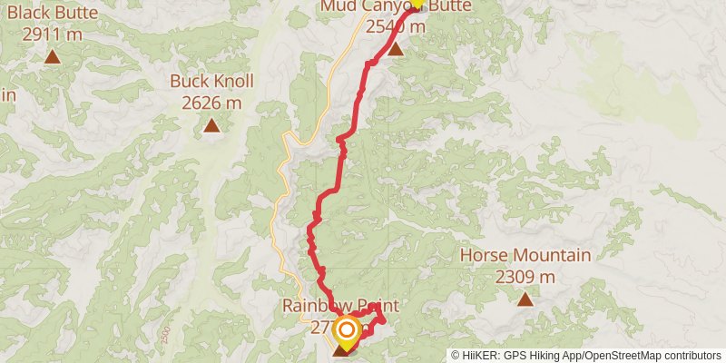 Under The Rim Trail stage 2 Map