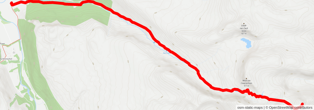 Cona' Mheall via Coire Mathair Lathail stage 2 Map