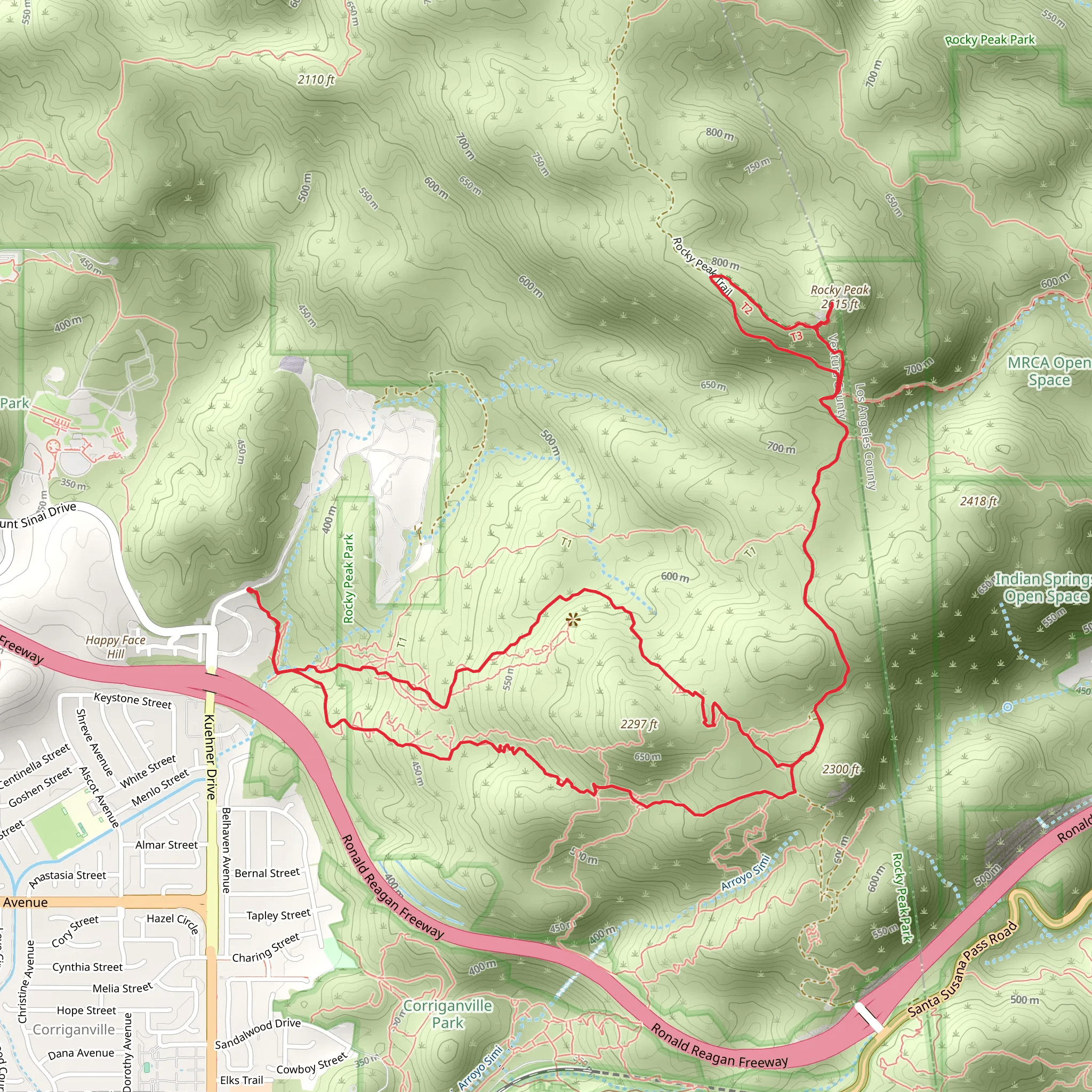 Rocky Peak via Hummingbird mobile static map