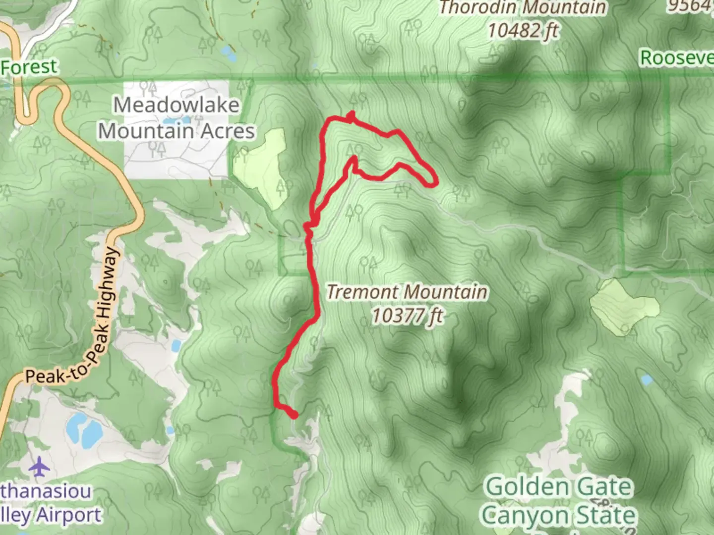 An image depicting the trail Raccoon - Mule Deer Loop Trail and its surrounding area.