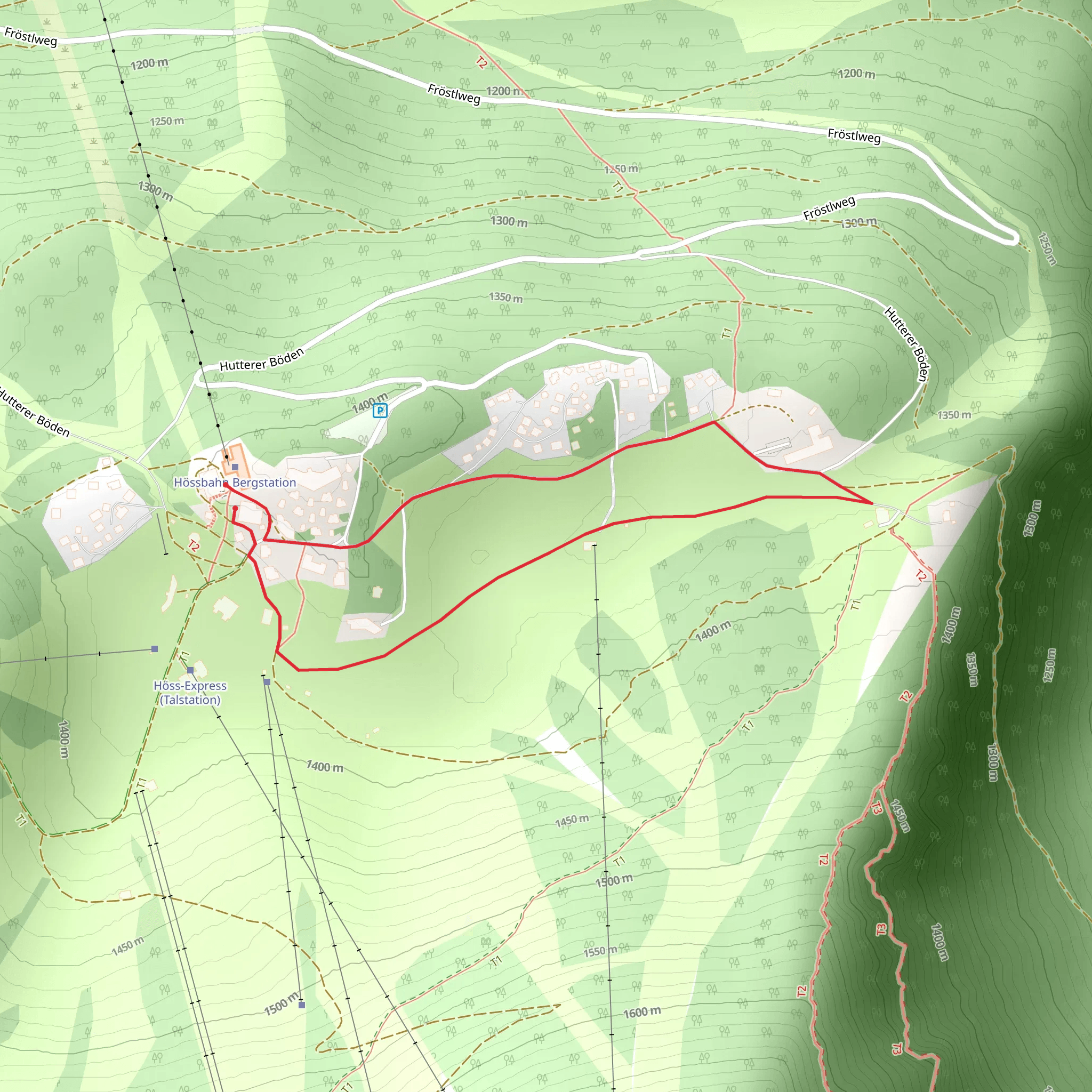 Hutterer Plateau Loop Trail mobile static map