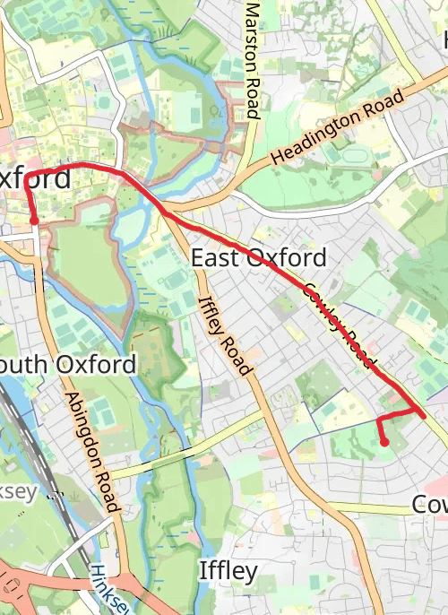 Oxford Hike mobile static map