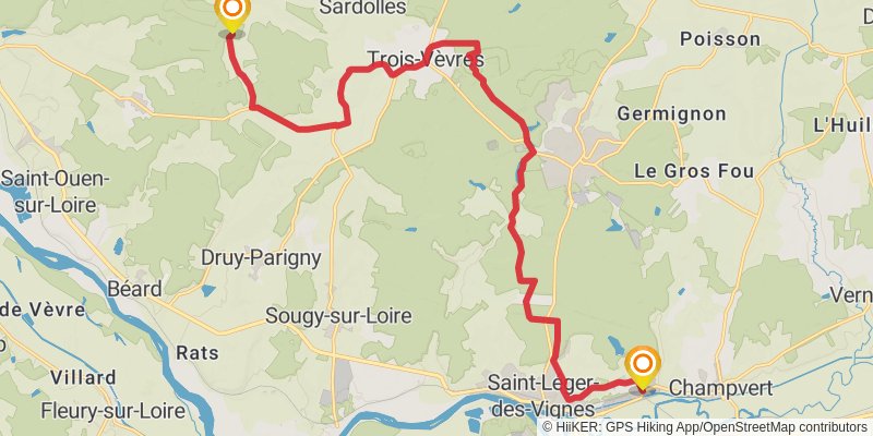 GR 3 - Vallee De La Loire stage 24 Map
