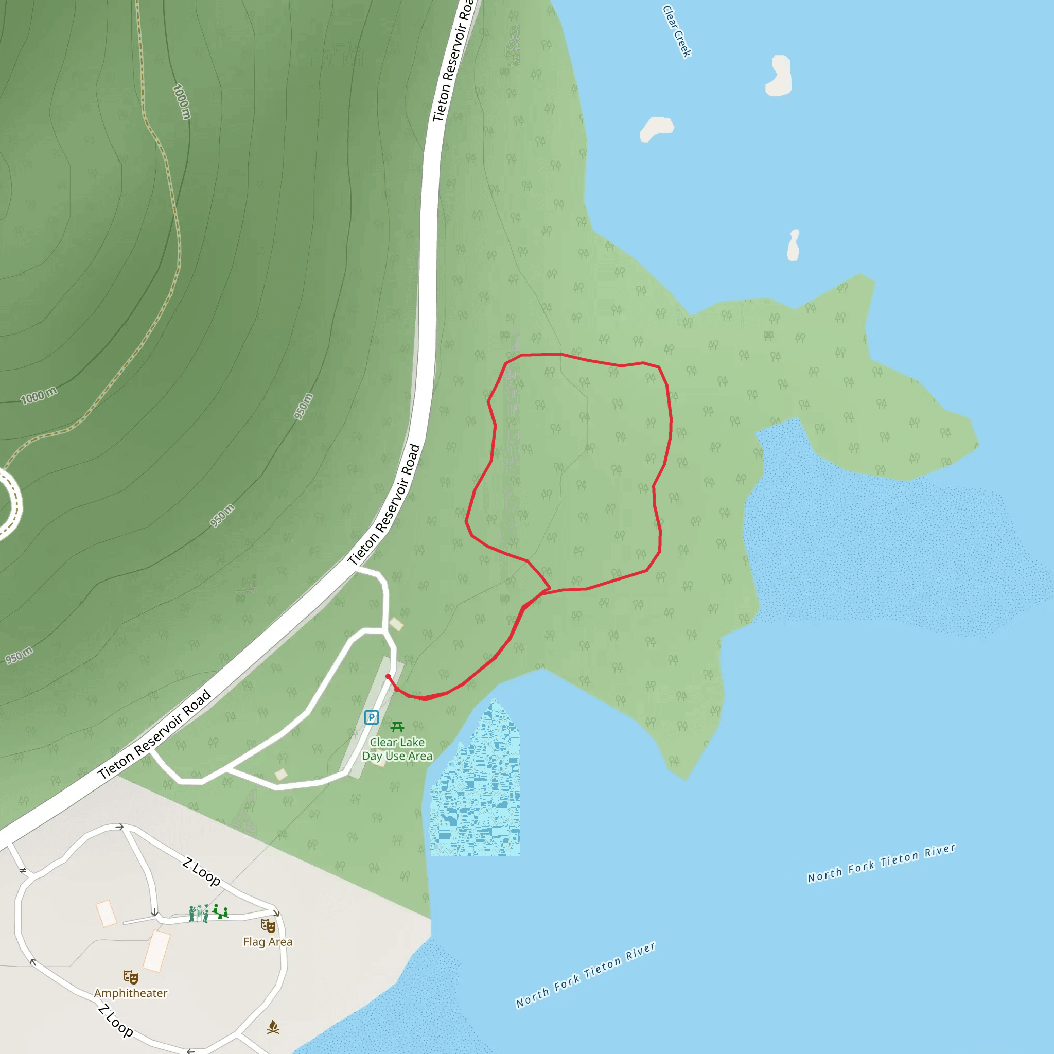 Clear Lake Barrier Free Trail mobile static map