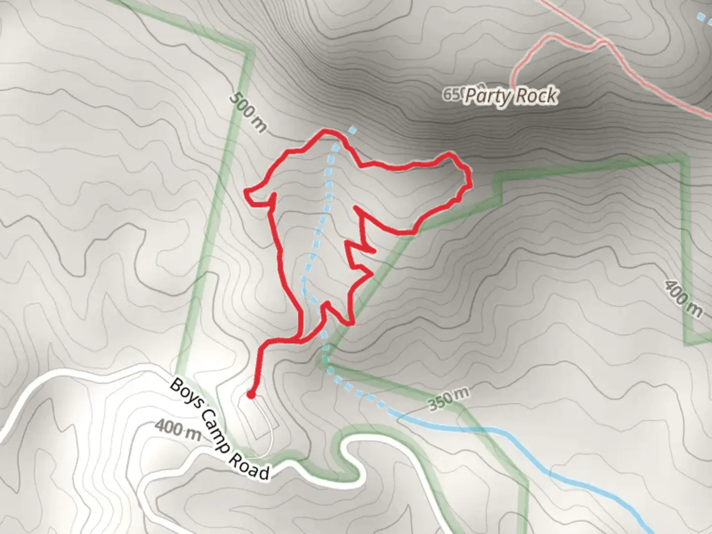 An image depicting the trail Rumbling Bald Loop and its surrounding area.