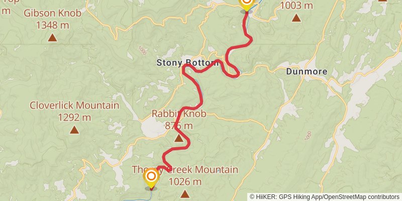 Greenbrier River Trail stage 6 Map