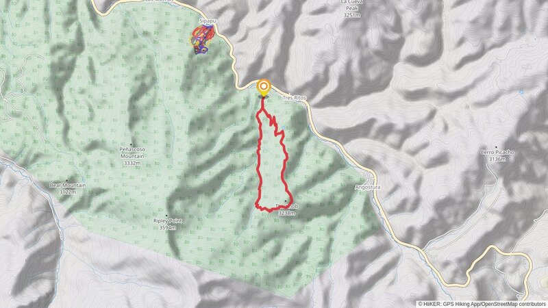 Indian Lake and Agua Piedra Loop Trail mobile static map