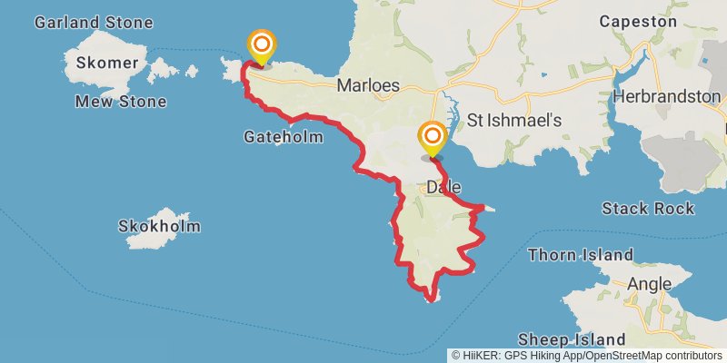 Pembrokeshire Coast Path stage 10 Map