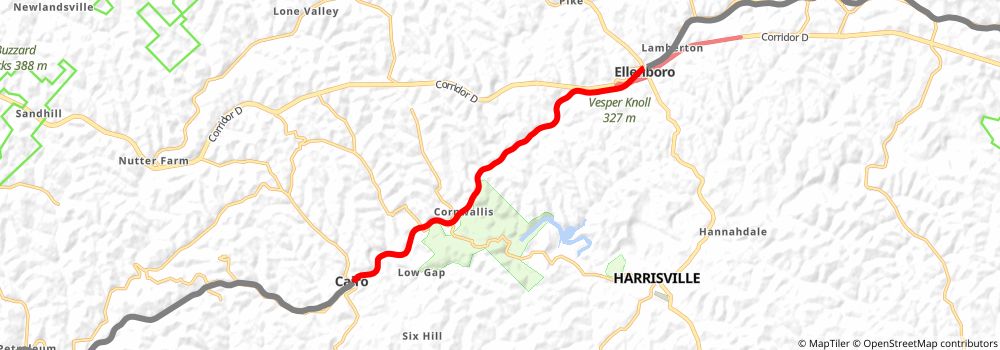 American Discovery Trail South Route stage 45 Map