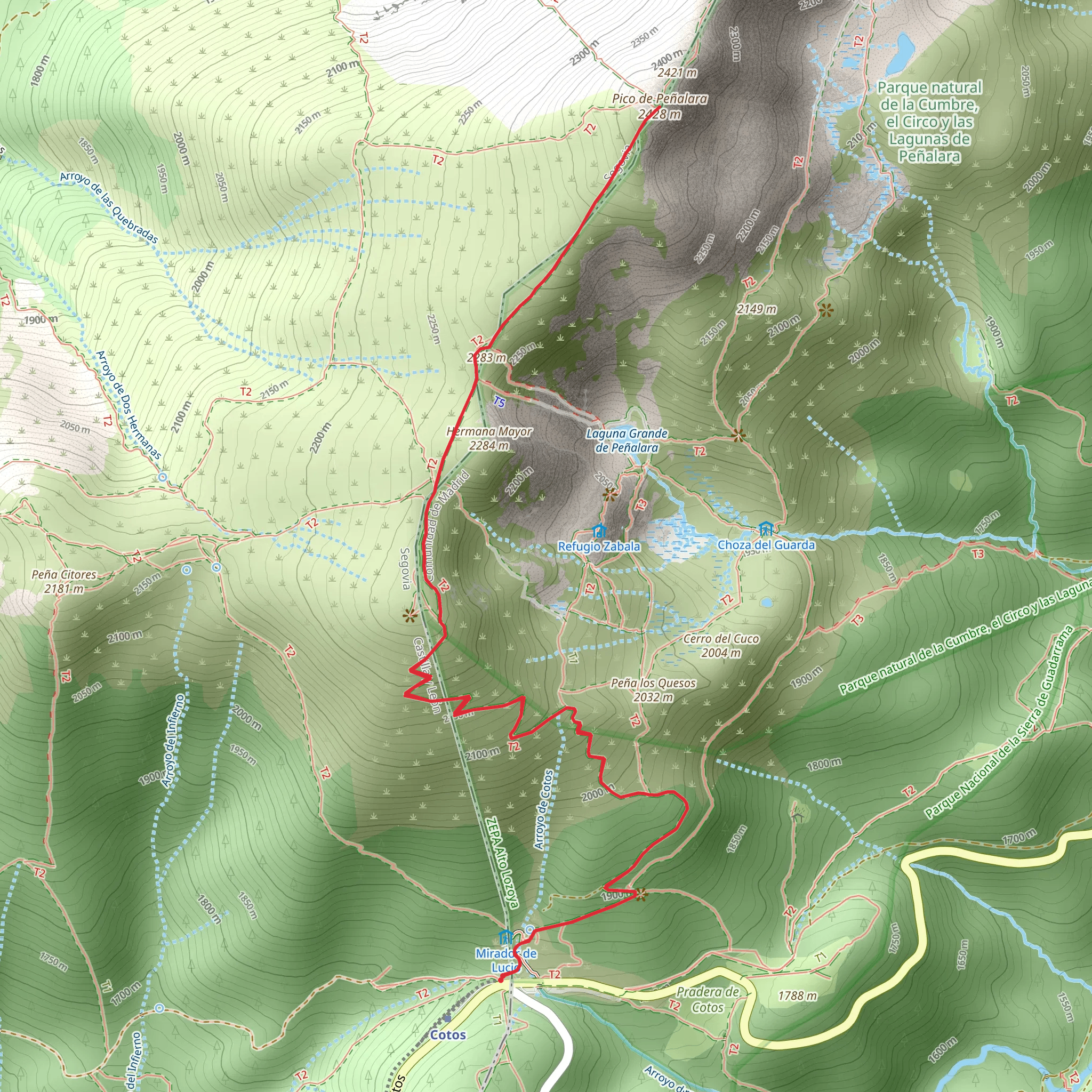 Los Cotos Pass Trail mobile static map