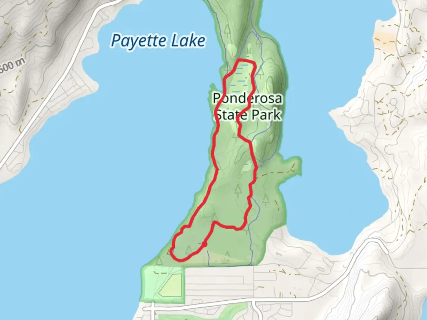 An image depicting the trail Peninsula Trail and Lilly Marsh Trail and its surrounding area.