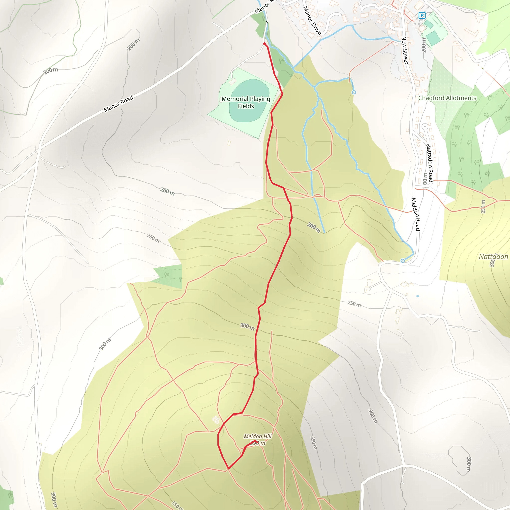 Meldon Hill Walk mobile static map