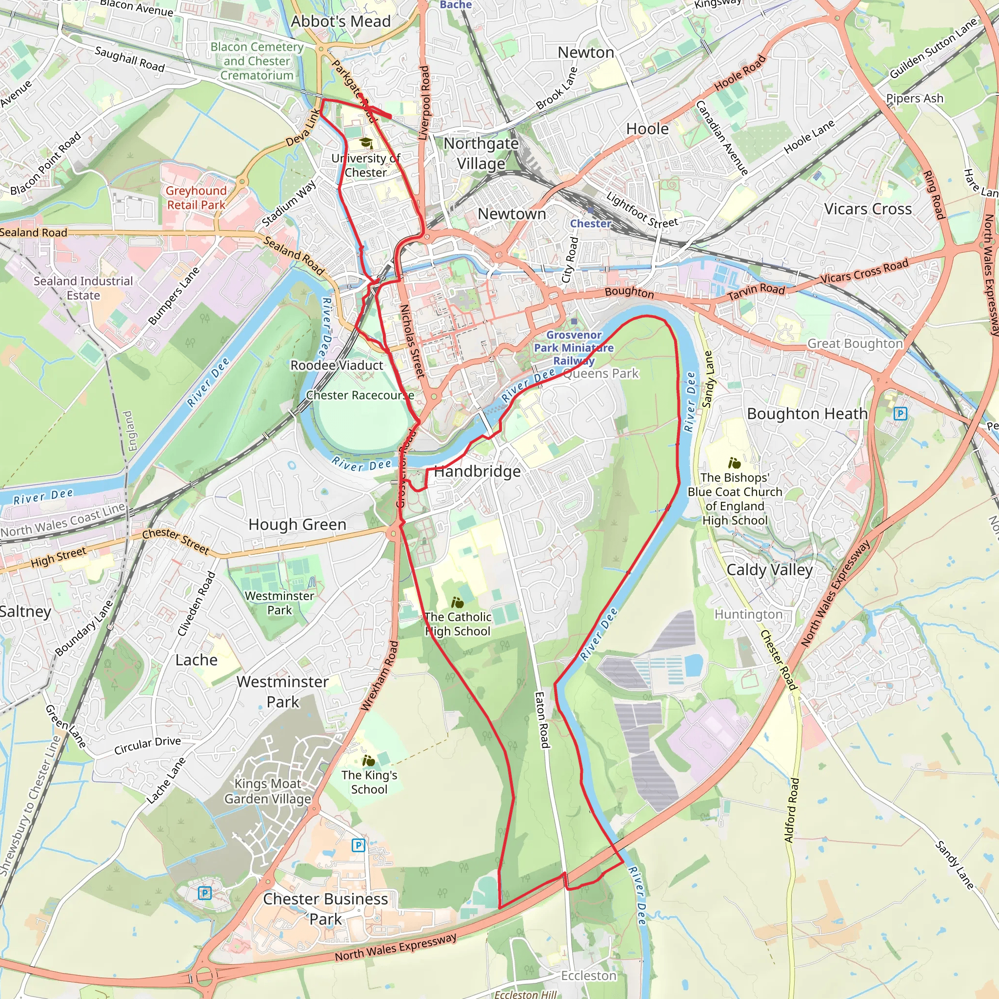 River Dee, Handbridge and Chester Loop mobile static map