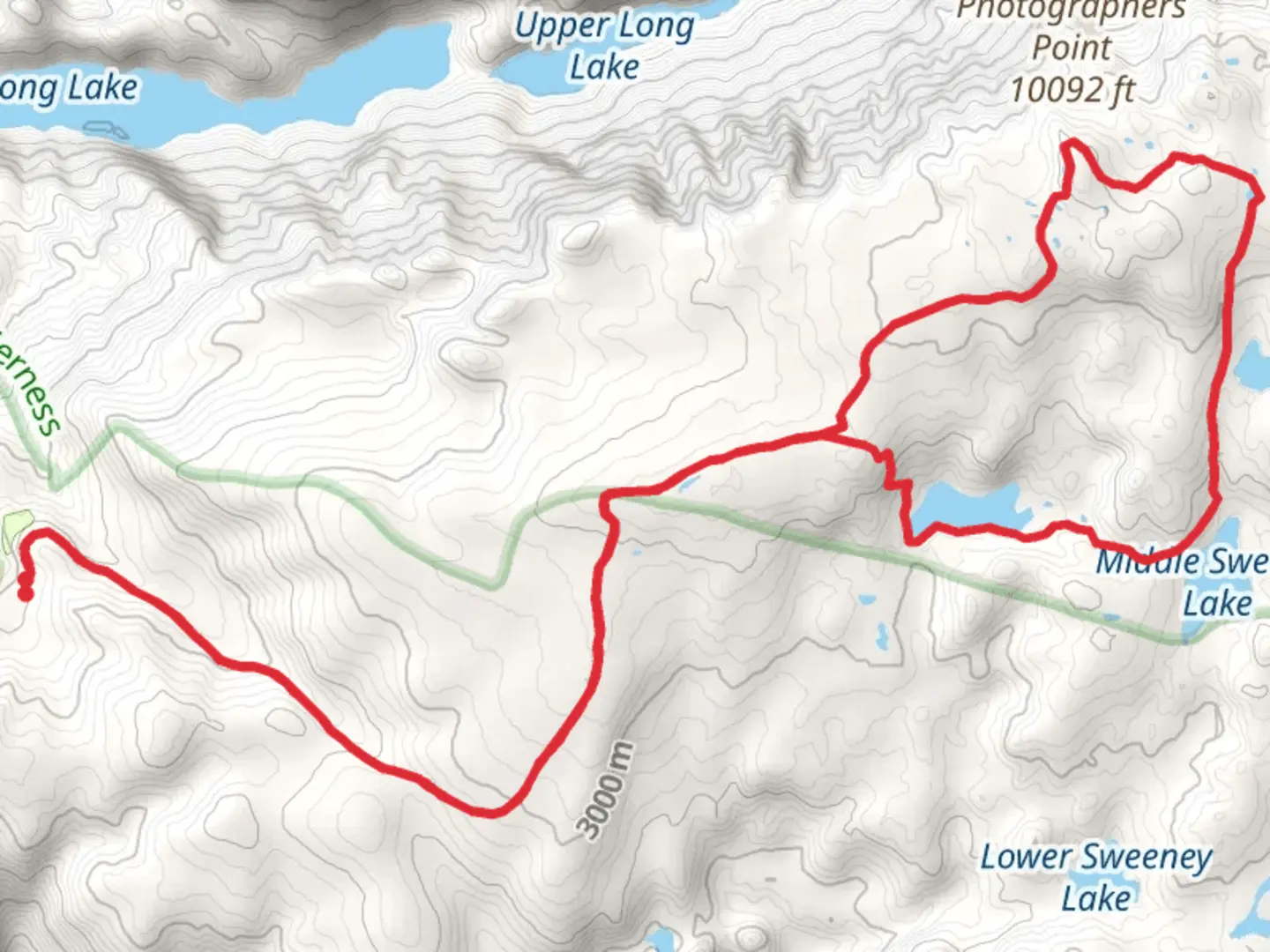 An image depicting the trail Pole Creek, Miller Lake and Sweeney Creek Loop Trail and its surrounding area.
