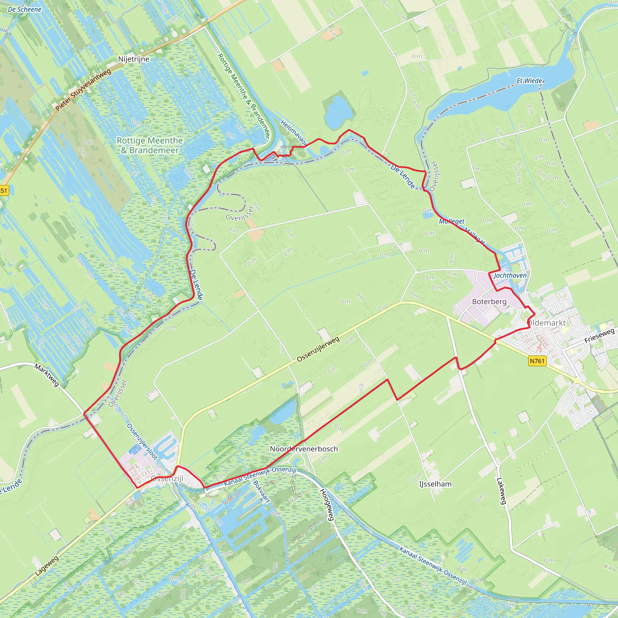 Lindedijk and Kerspel Weg mobile static map