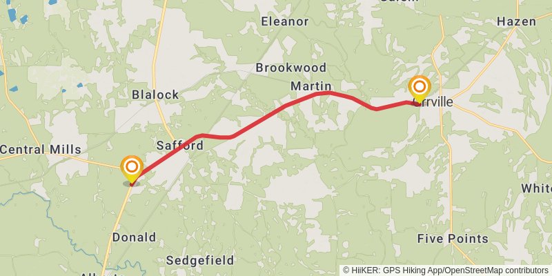 Great Eastern Trail (Incomplete) stage 12 Map