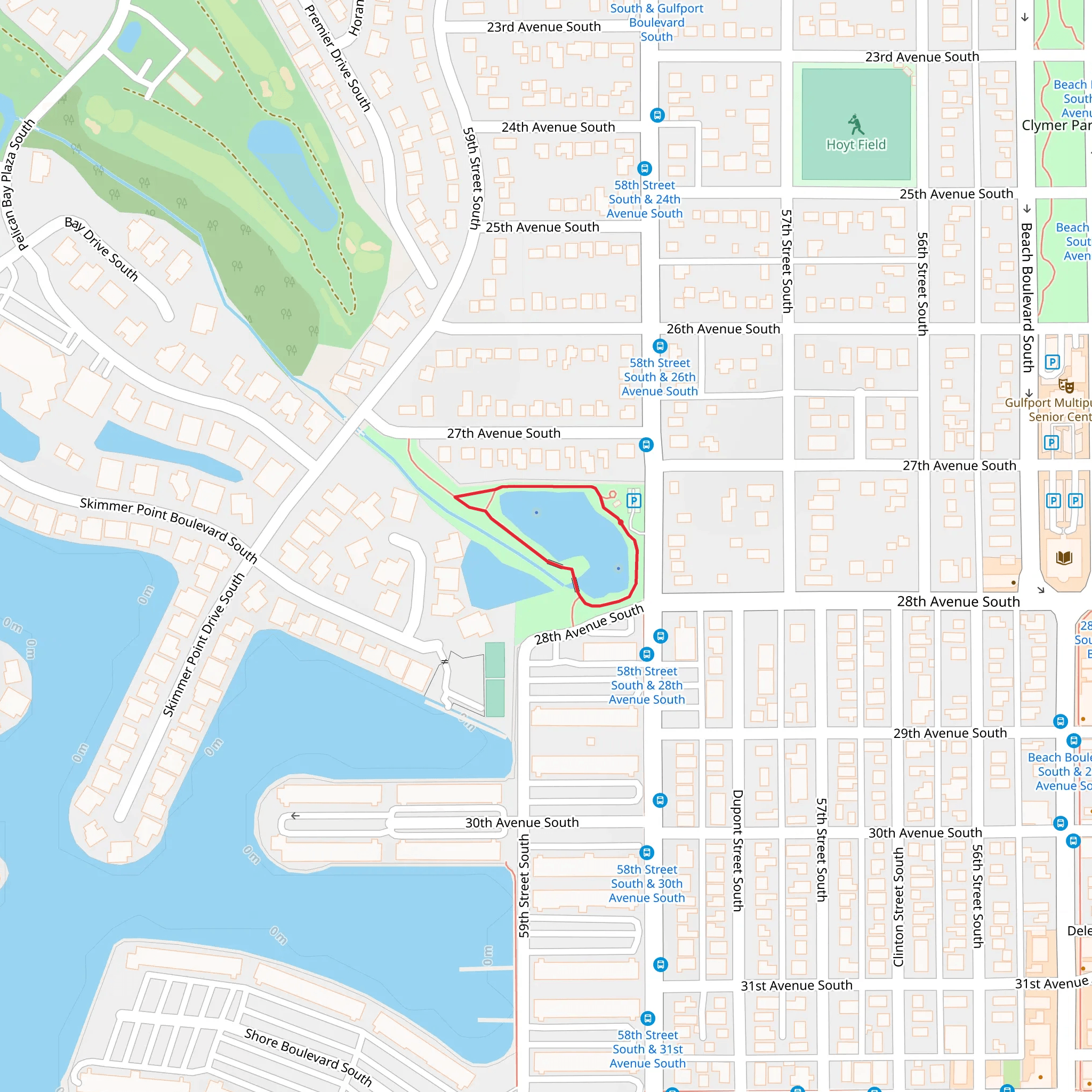 Ted Phillips Wood Ibis Park Loop mobile static map