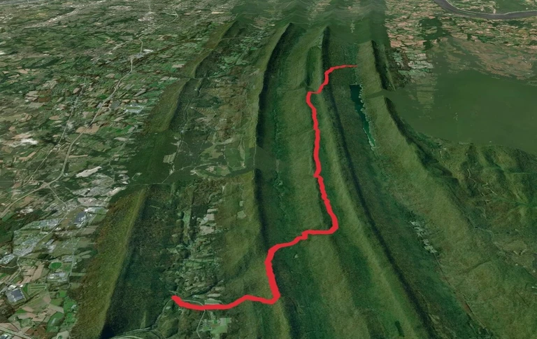 An image depicting the trail Appalachian National Scenic Trail via Clarks Valley Road and its surrounding area.