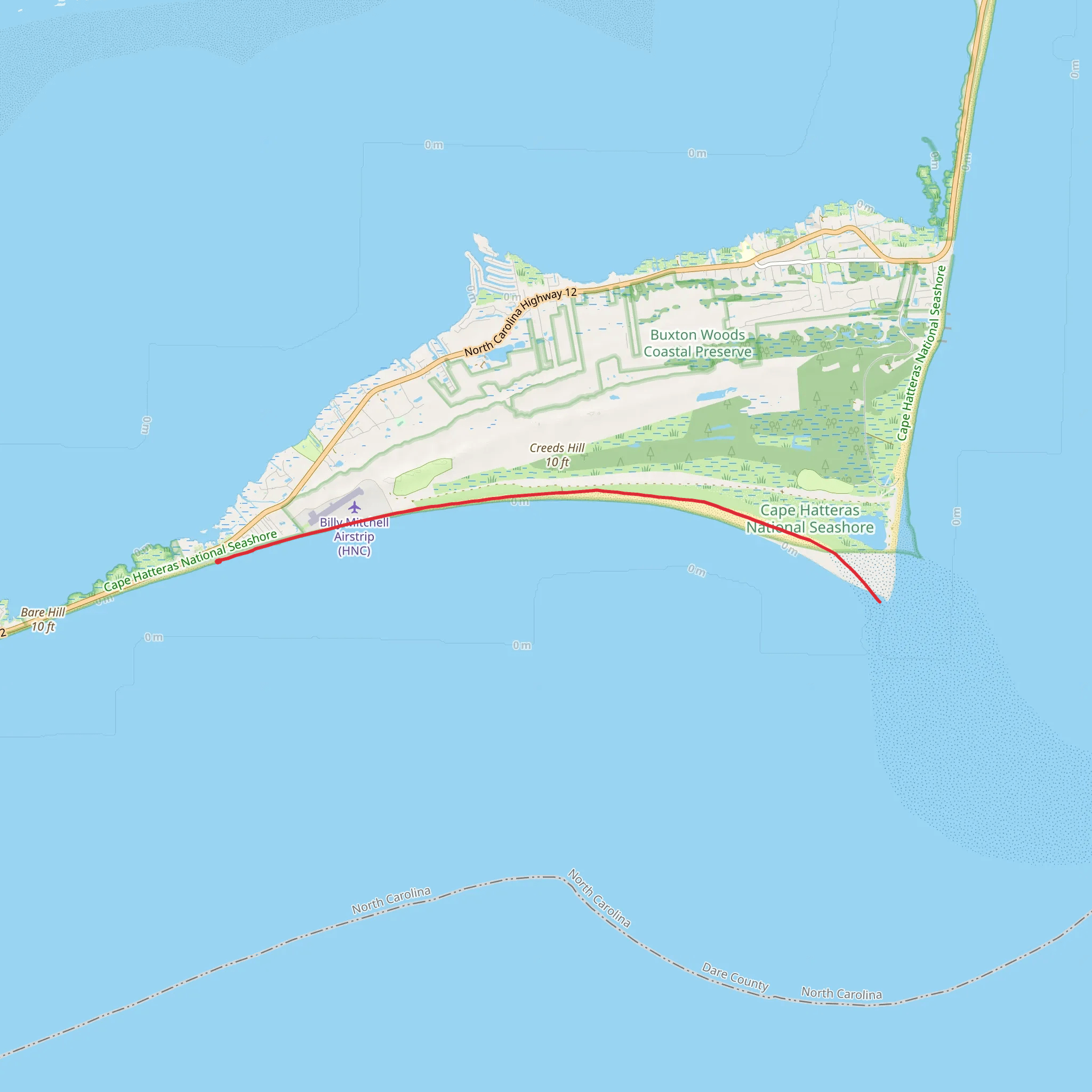 Cape Hatteras National Seashore Walk mobile static map