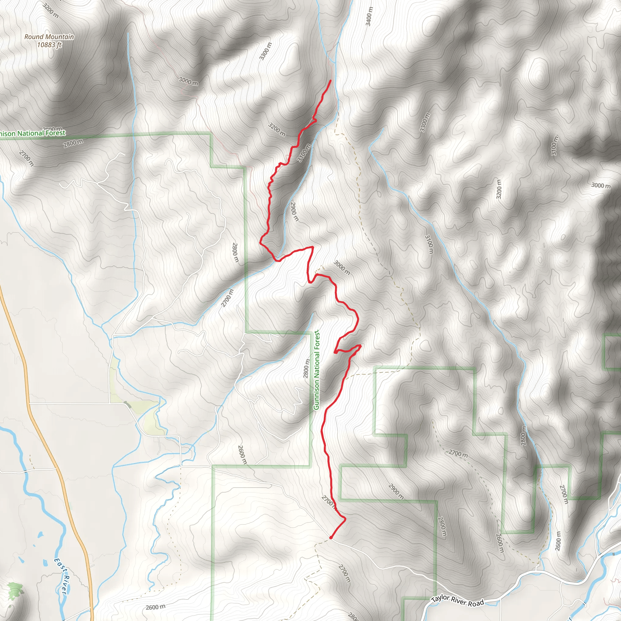 Roaring Judy Trail mobile static map