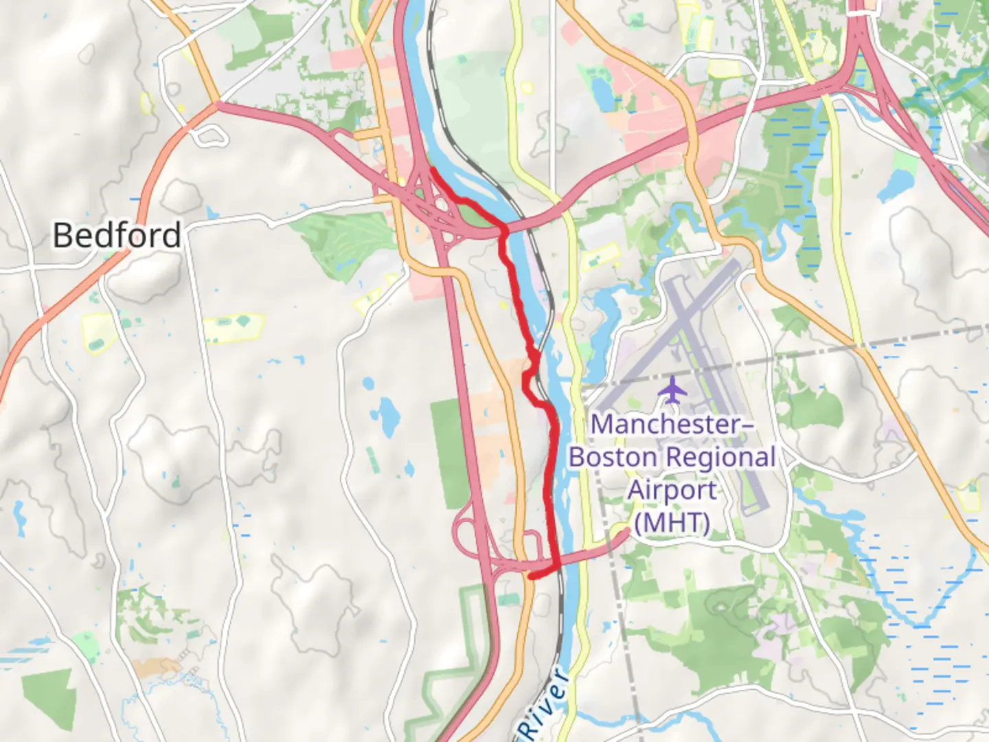 An image depicting the trail Walk along Merrimack River and Heritage Trail and its surrounding area.