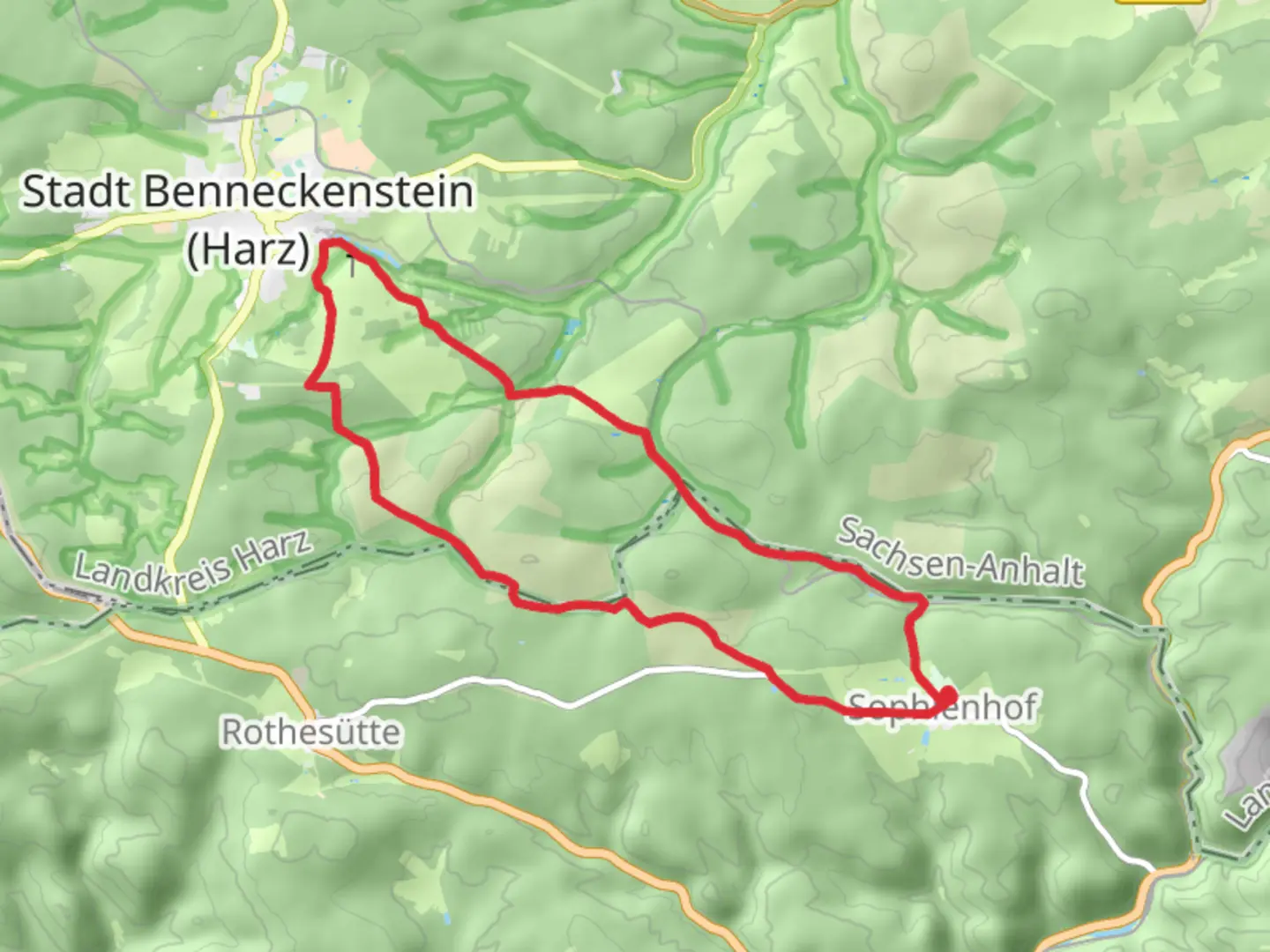 An image depicting the trail Harzklub Weg and Bergwiesen Lehrpfad and its surrounding area.