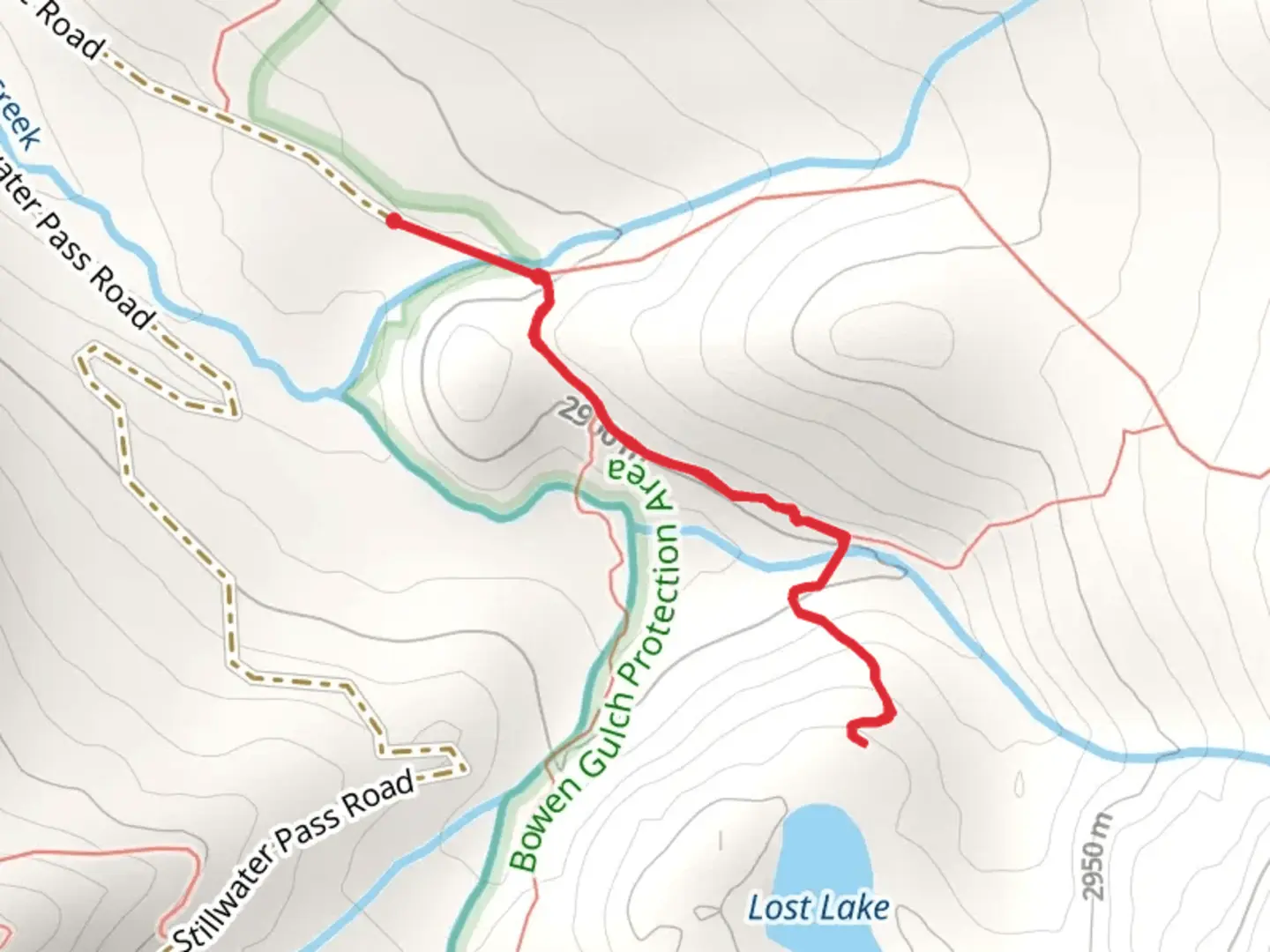 An image depicting the trail Lost Lake Access Trail and its surrounding area.