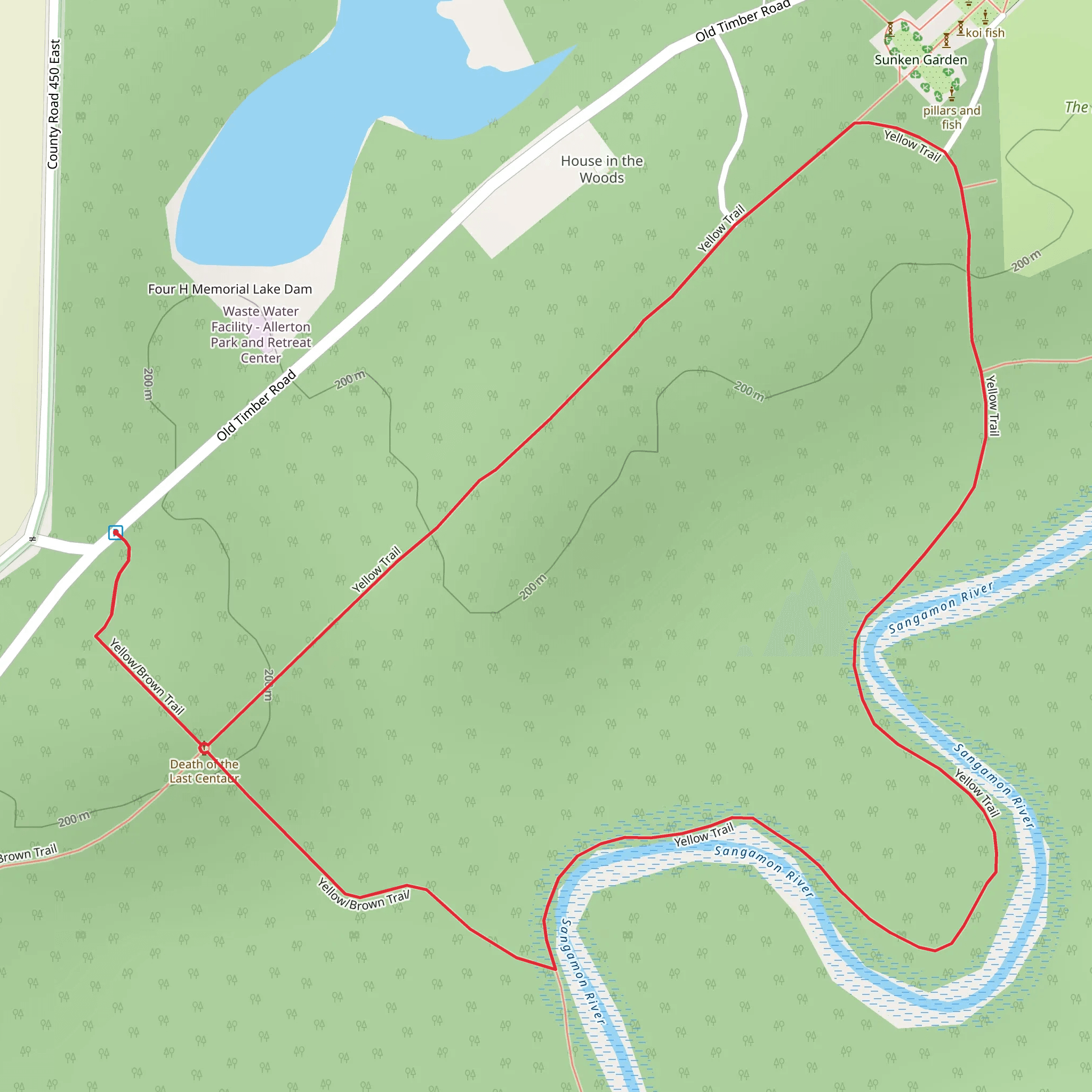 Robert Allerton Park Short Loop mobile static map