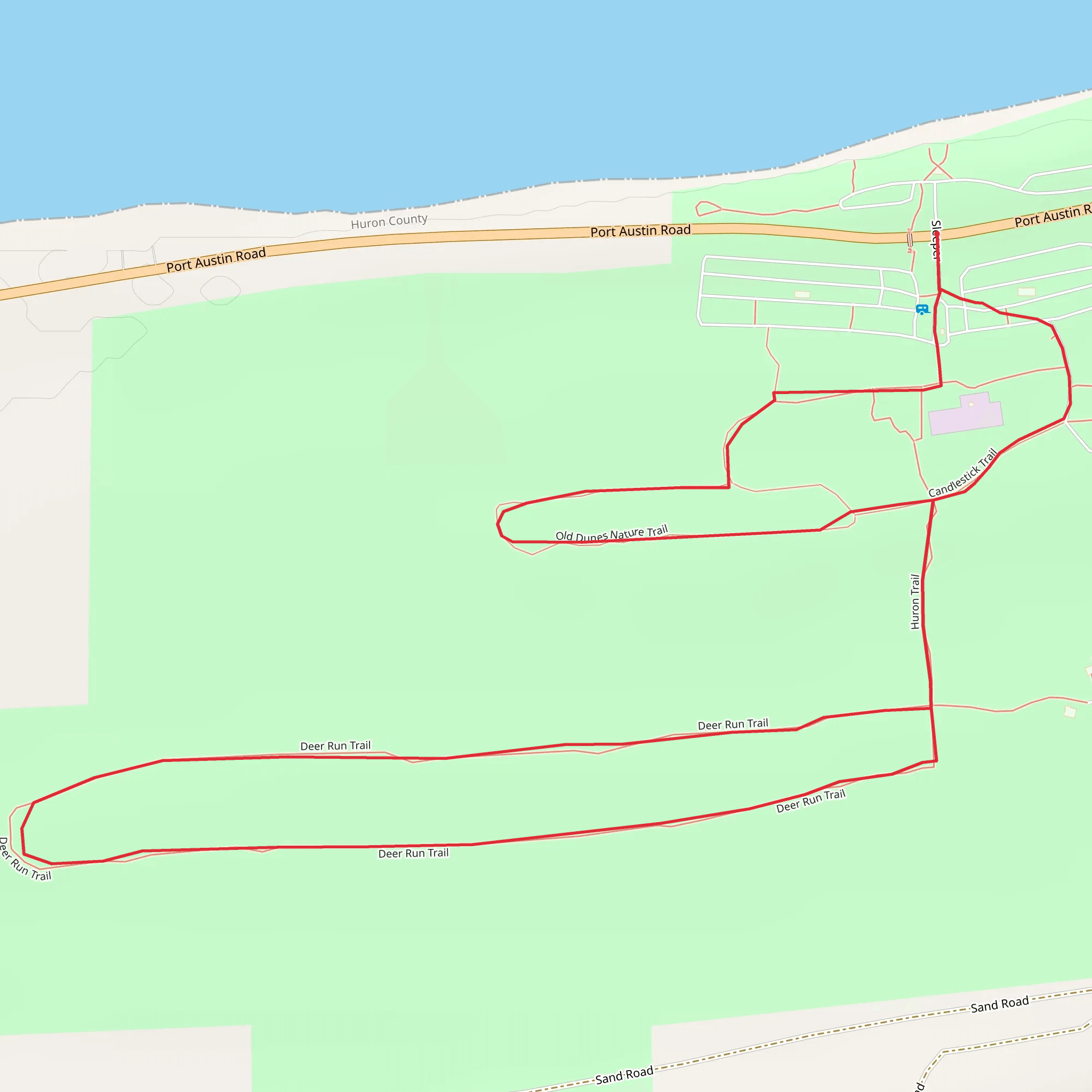 Albert E Sleeper State Park Loop mobile static map