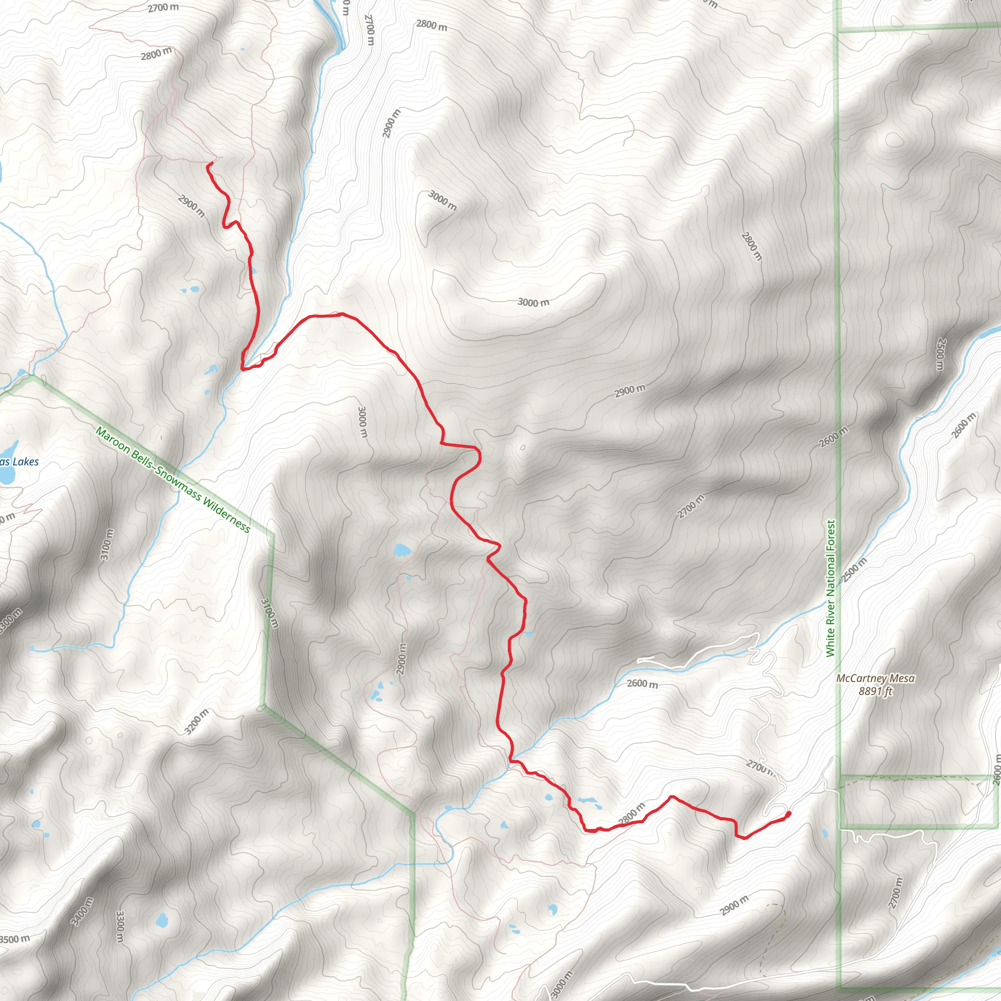 Hay Park Trail mobile static map