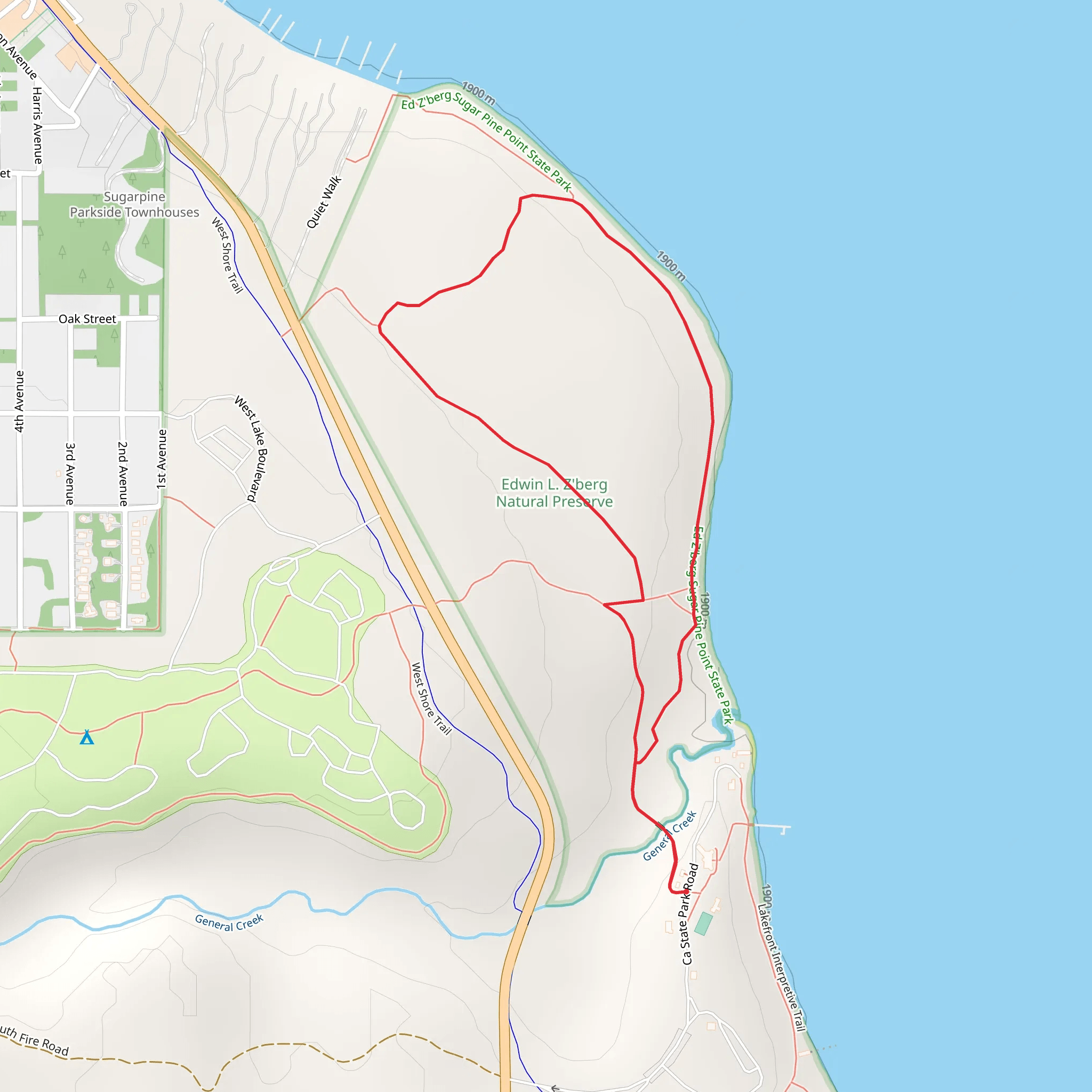 Sugar Pine Point Loop mobile static map