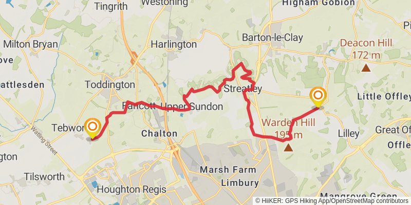 Icknield Way Path stage 2 Map