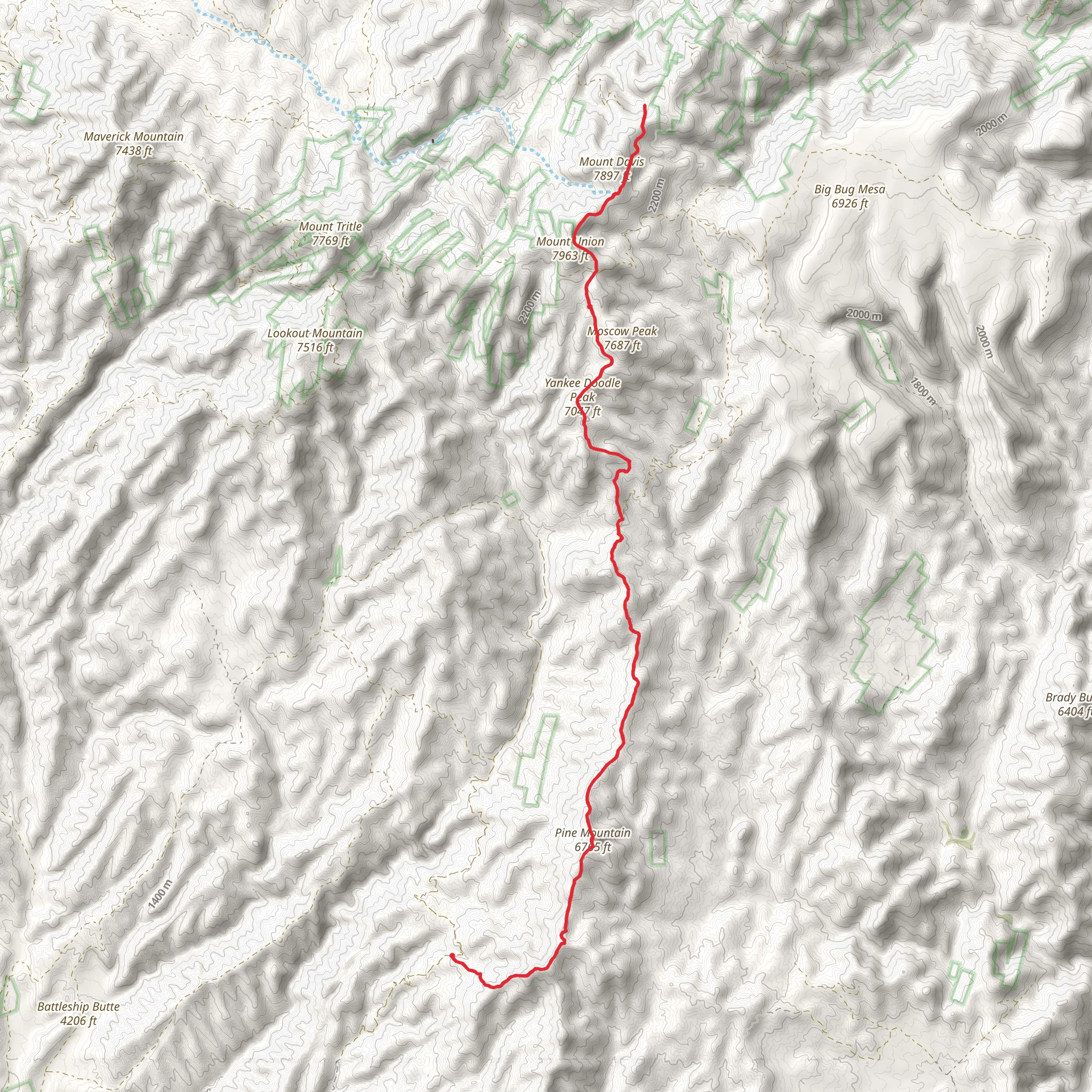 Yankee Doodle Trail mobile static map