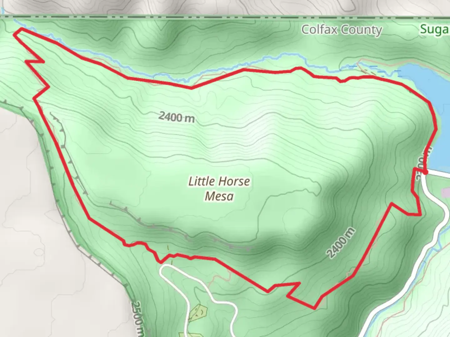 An image depicting the trail Opportunity and Ponderosa Ridge Loop Trail and its surrounding area.
