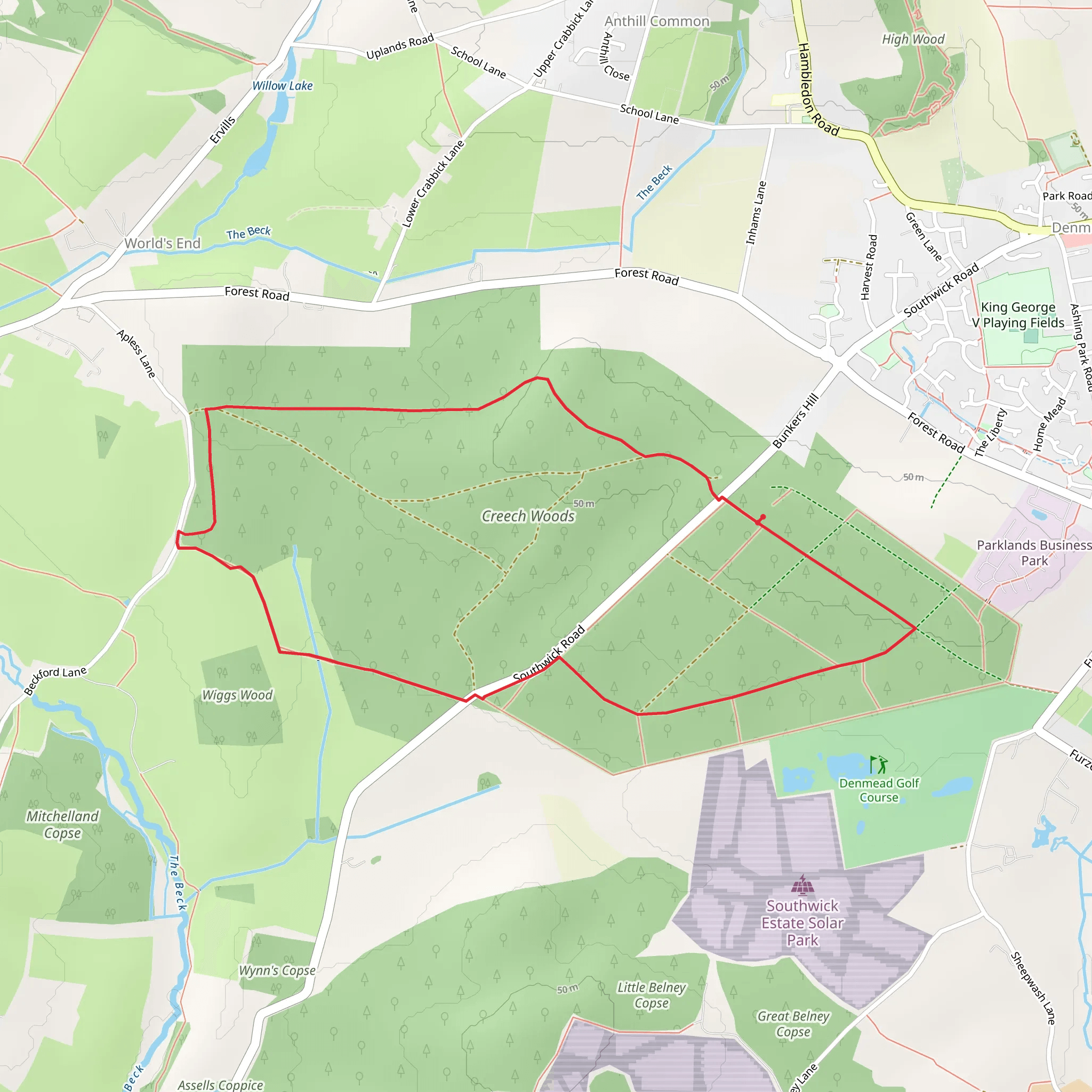 Forest of Bere mobile static map