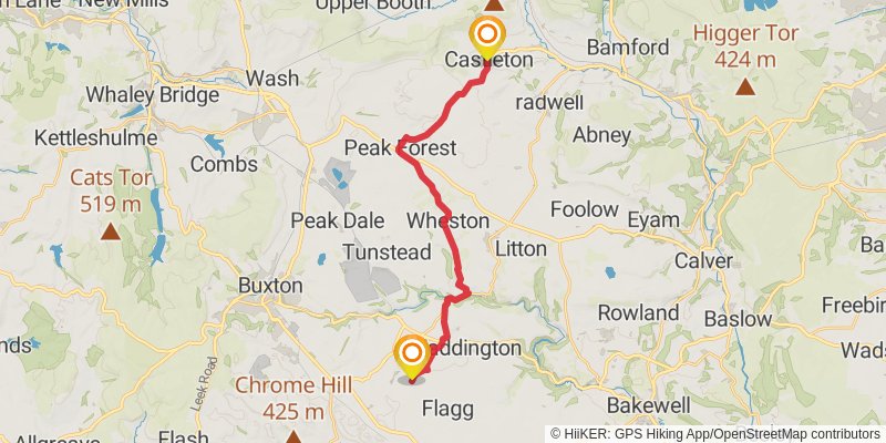 Bullock Smithy Hike stage 3 Map