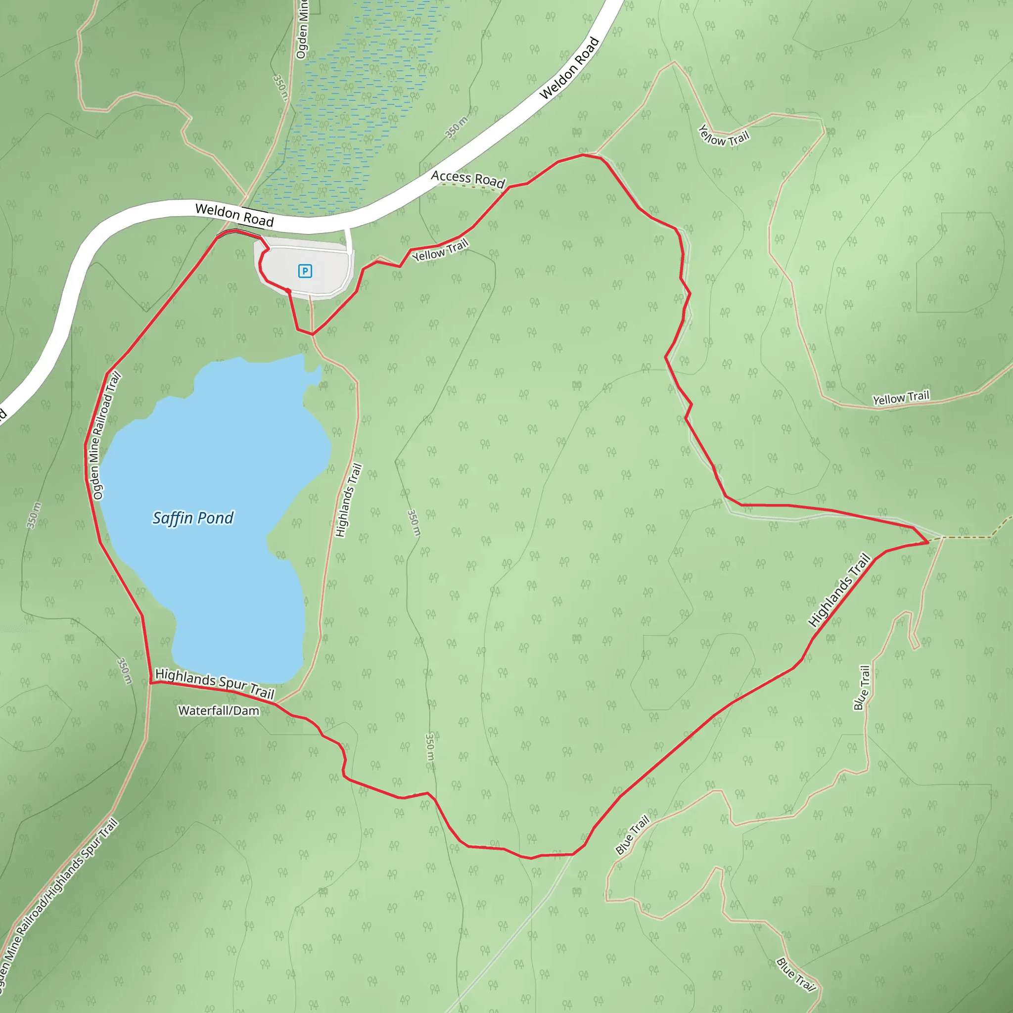 Saffin Pond Loop mobile static map