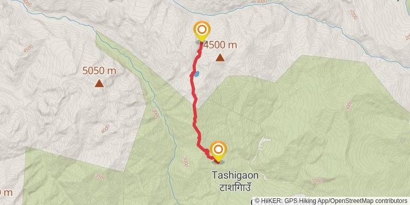 Great Himalayan Trail stage 16 Map