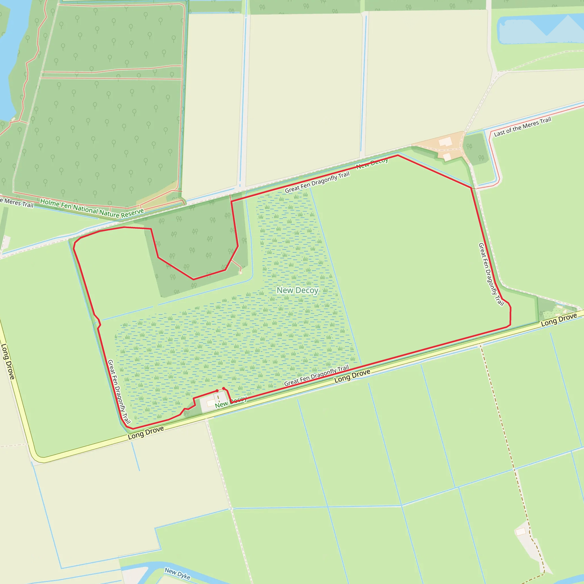 Great Fen Loop mobile static map