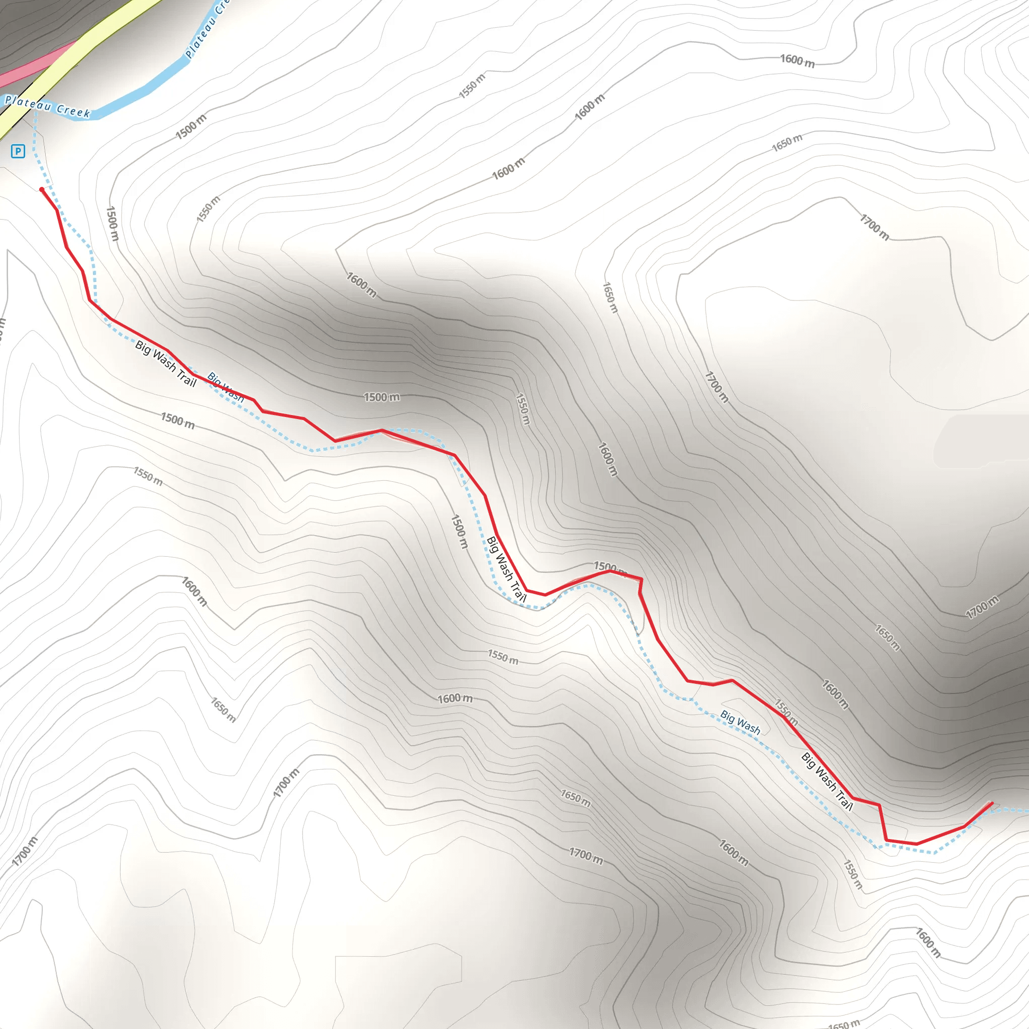 Big Wash Trail mobile static map
