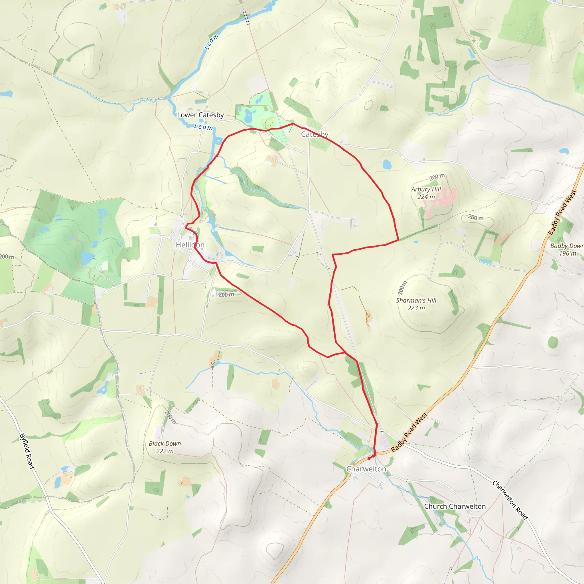 Hellidon and Steppington Hill mobile static map