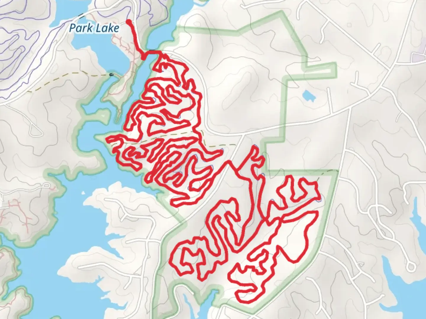 An image depicting the trail Laurel Loop and Wildlife Loop and its surrounding area.