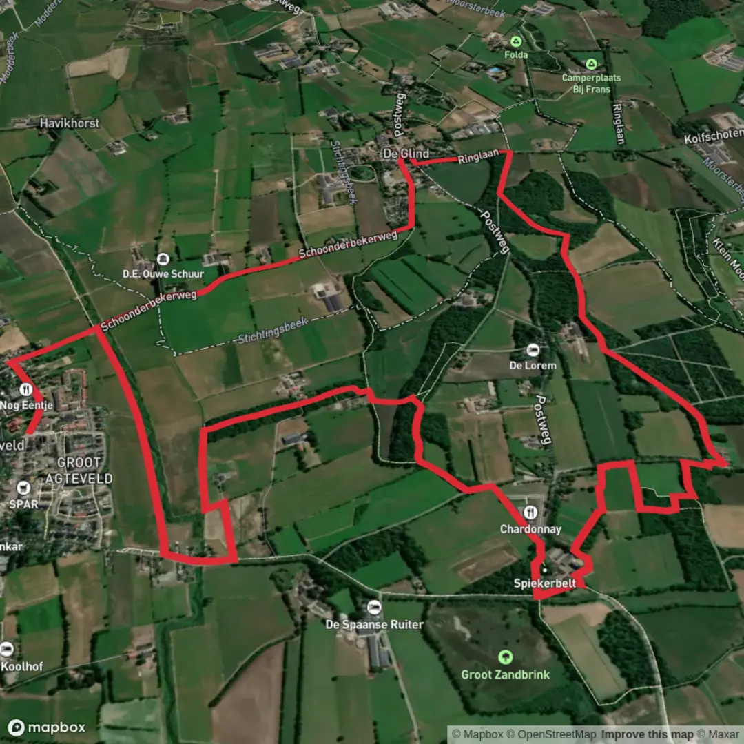 An image depicting the trail Snorrenhoefpad Loop and its surrounding area.