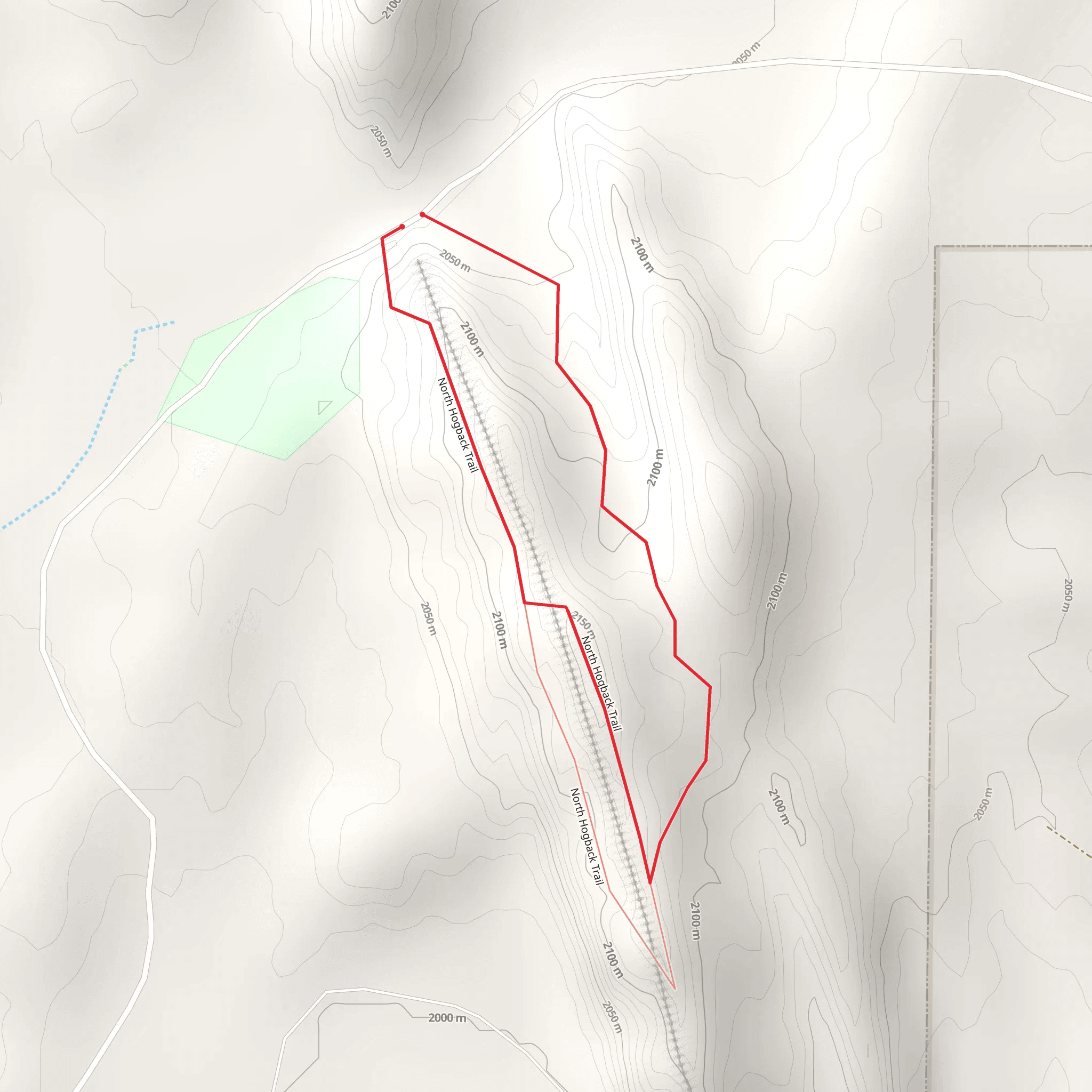 North Hogback Loop Trail mobile static map