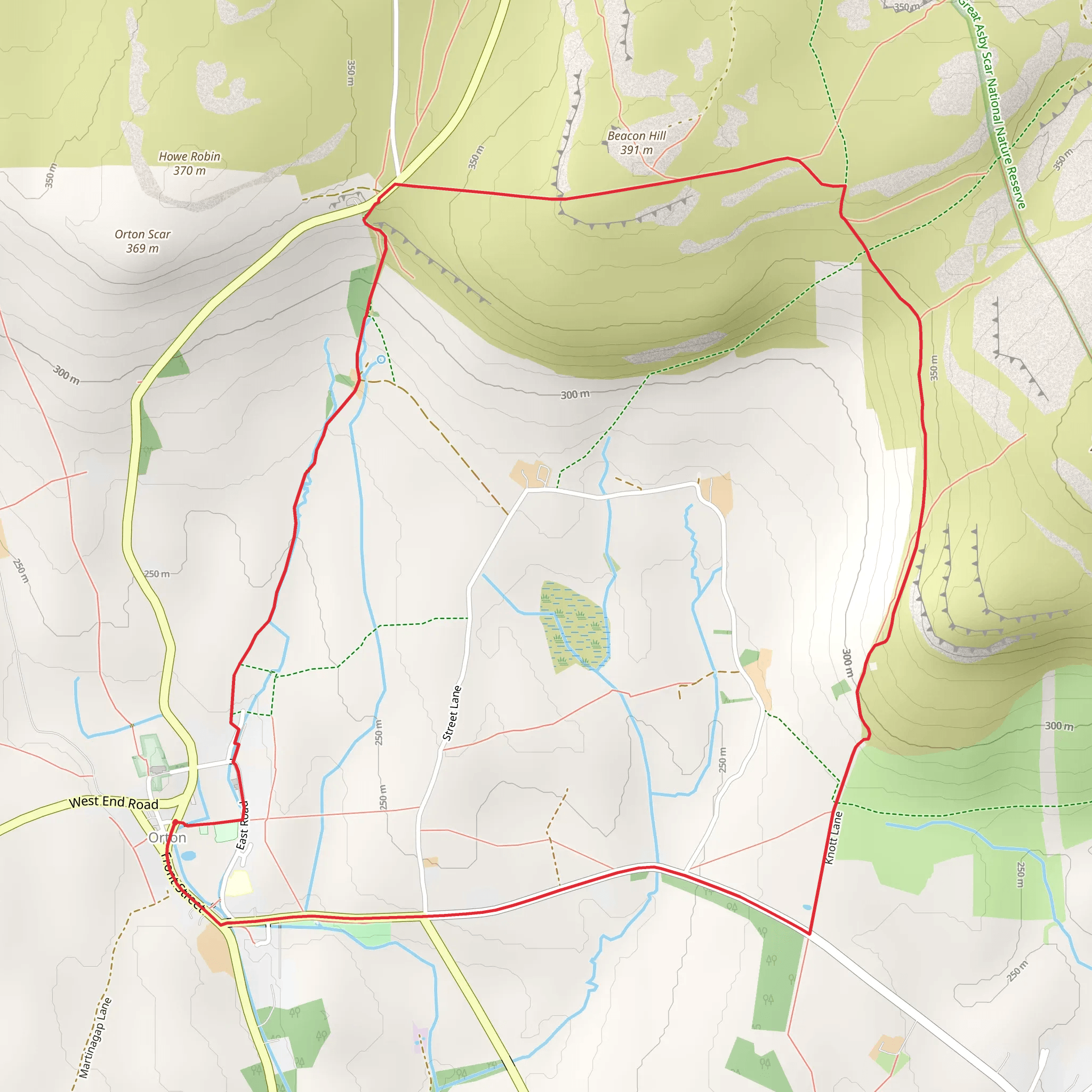 Orton Circular Walk mobile static map
