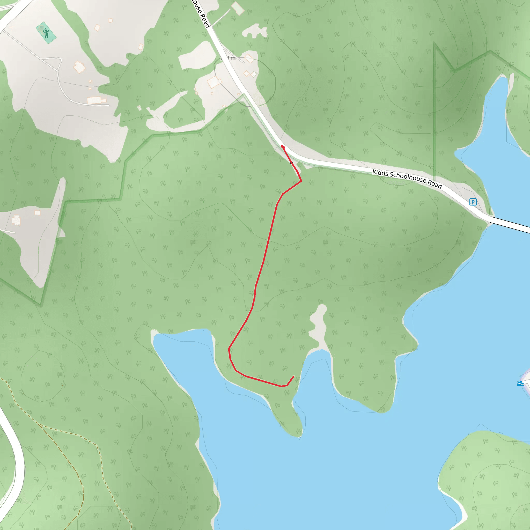 Prettyboy Reservoir from Kidds Schoolhouse Road mobile static map